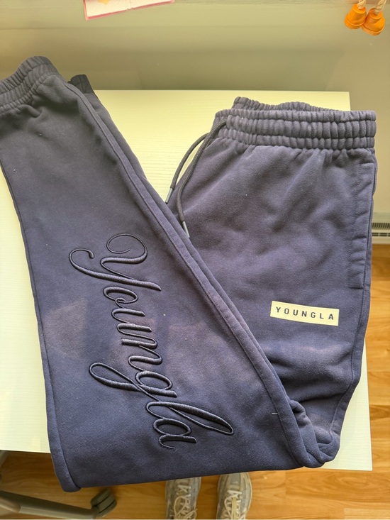 YoungLA Pants - YoungLA Dark Navy Fleece Sweatpants